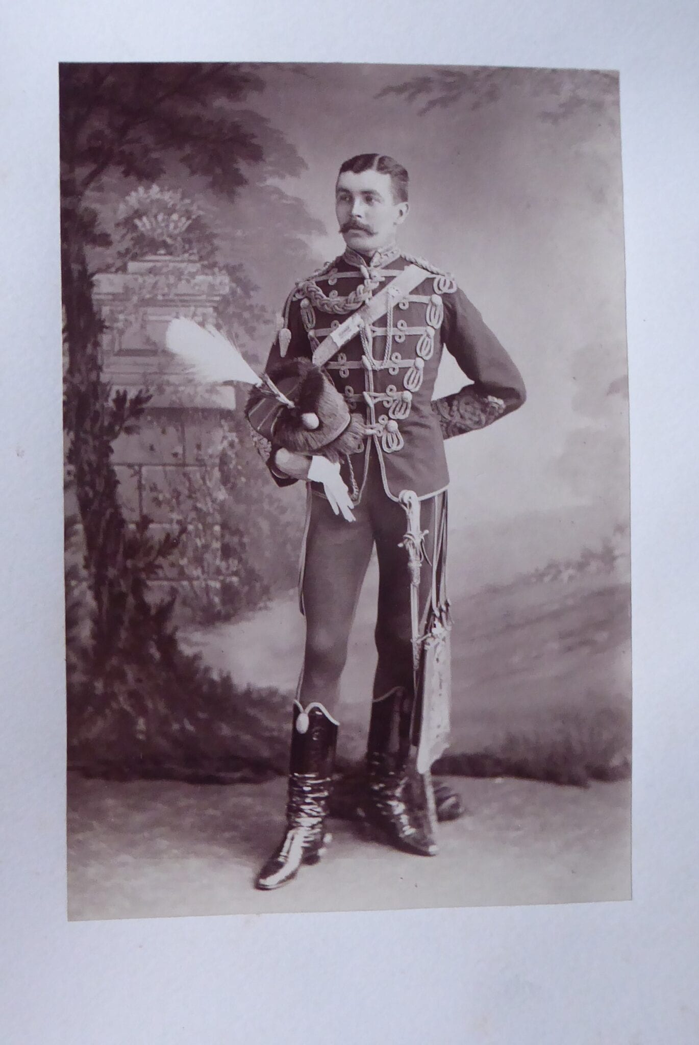 11th Hussars captain in full dress uniform circa 1880s Bates and