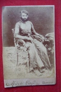 H H Maharana Fateh Singh of Udaipur or Mewar, a cabinet card H H Maharana Fateh Singh of Udaipur or Mewar, a cabinet card