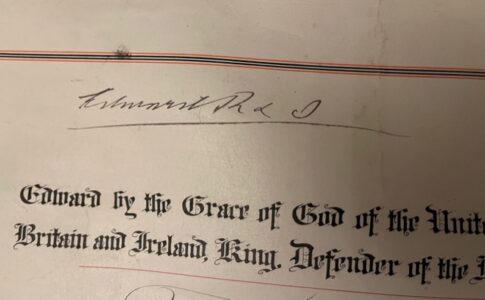 Official vellum scroll of appointment signed by the King Emperor Edward VI, 1901