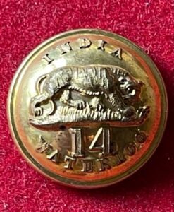 14th Regt. of Foot, officer's large size gilt 26mm