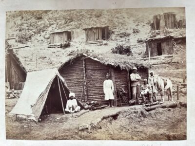 British officers on a furlough expedition in Northern India, circa 1875