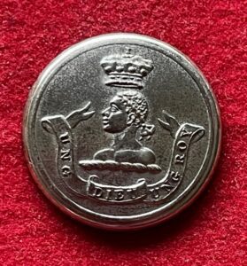 COBBOLD, Baron. Crested livery button, silver plated, 28mm