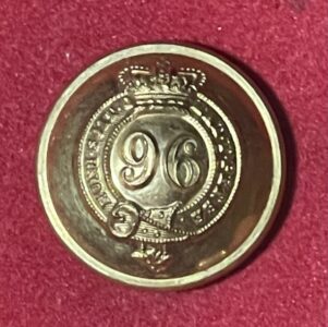96th Regt. of Foot,  officer's gilt 25mm