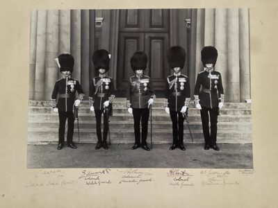 File copy. The five Colonels of the Regiments of Foot Guards