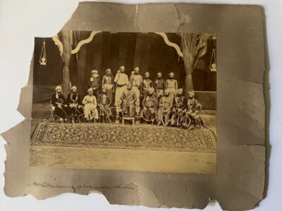 Udaipur, Marwar. H. H. Maharana Sajjan Singh with Sirdars, circa 1882
