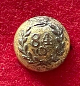 84th ( York & Lancaster ) Regt. of Foot, officer's gilt 14mm coatee button