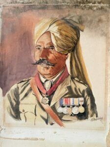 BIKANER. A contemporary painting of the Commandant of the Ganga Risala or Bikaner Camel Corps, circa 1920 BIKANER. A contemporary painting of the Commandant of the Ganga Risala or Bikaner Camel Corps, circa 1920