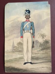 Yellapah of Vellore: original painting of a Sowar of the 2nd Madras Light Cavalry.