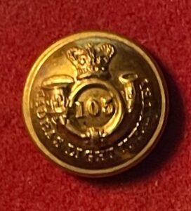 105th Foot, Madras Light Infantry, officer's gilt 19mm