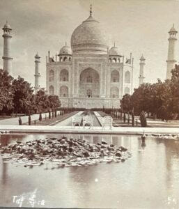 AGRA. A stereo classic view of the Taj Mahal circa 1900