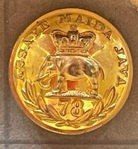 78th Highlanders,(Ross-shire Buffs), officer's gilt 25mm 1855-81.