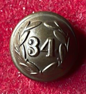 34th (The Cumberland) Regt. of Foot. Brass 18mm