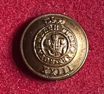 23rd Foot. Royal Welch Fuziliers. Officer's 17mm pre-1855 coatee button