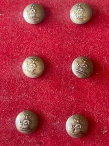 Elephant head heraldic livery buttons a set of six16mm in silver plate