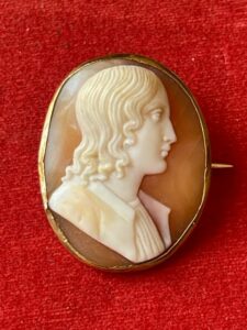 Cameo brooch portrait of a youth, early late 18th/early 19th century