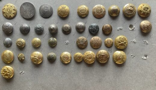 British coatee buttons, pre 1855, in stock 5th July 2025