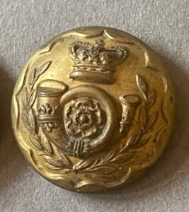 King's Own Yorkshire Light Infantry, officer's Victorian gilt 24mm worn 1881-86.