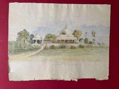 Bellasis. A watercolour of the Tomb of Mulik Salar, Ahmedabad c. 1840s