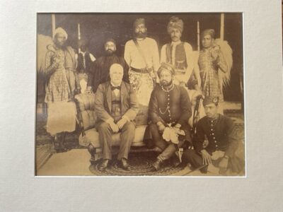 Unidentified Indian Prince with his Resident, family and retainers, late 19th century