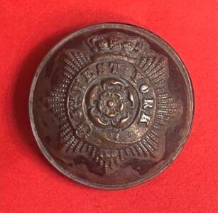 5th West York Militia, officer's 24mm silver plated tunic button.