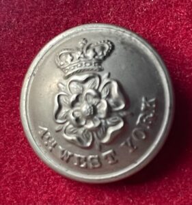4th West York Militia button 25mm white metal