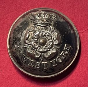 4th West York Militia officer's silver plated 25mm button