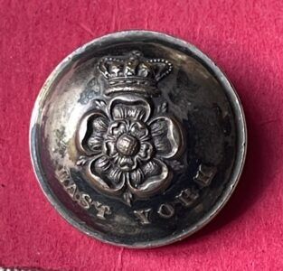 East York Militia officer's silver plated 25mm button