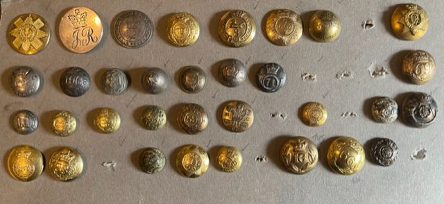 British military buttons worn before 1855. In stock on 9th October 2025