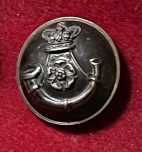 3rd West York (Light Infantry) Militia officer's silver plated 25mm tunic button post 1855
