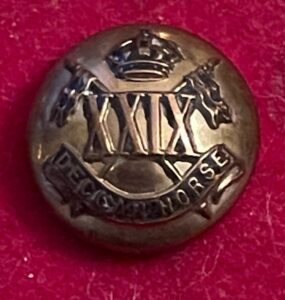 29th Lancers (Deccan Horse) officer's 18mm gilt button as worn 1903-1922 29th Lancers (Deccan Horse) officer's 18mm gilt button as worn 1903-1922
