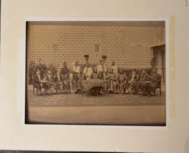 H. H. the Maharaja of Jeypore with his Court, circa 1890