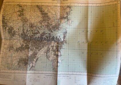 SYDNEY, NEW SOUTH WALES. A folded paper map of 1936 in excellent condition