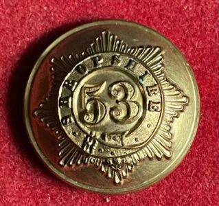 53rd (Shropshire) Regiment of Foot, 1855-81, officer's gilt 25mm. later the KSLI