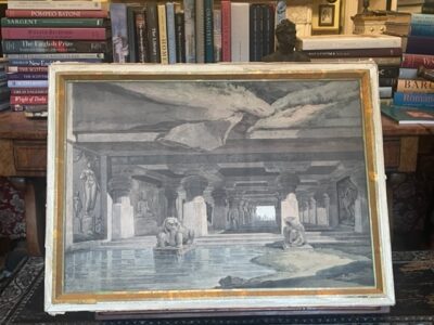 DANIELL. An aquatint view of one of the cave temples at Ellora.