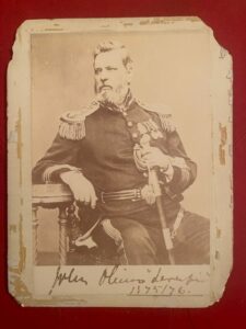 1875/6. Portrait of naval officer on H.M.S. Serapis on the Indian tour of H.R.H. The Prince of Wales 1875/6. Portrait of naval officer on H.M.S. Serapis on the Indian tour of H.R.H. The Prince of Wales