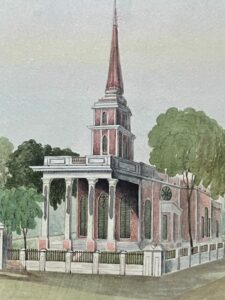 John Bellasis Watercolour of an unidentified church in India, 1840s. John Bellasis Watercolour of an unidentified church in India, 1840s.