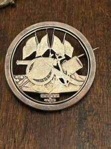 Turkish Crimean War Medal converted to a brooch Turkish Crimean War Medal converted to a brooch