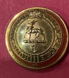 6th Foot, Royal Warwickshire Regt, officer's gilt 25mm