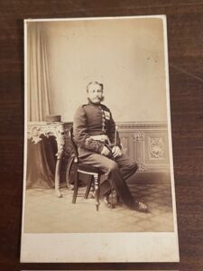 Late Victorian cdv portrait of a Royal Engineer wearing three medals