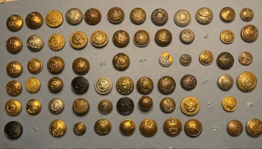 Indian Army buttons worn between about 1860 and  1948 in stock 8th February 2026