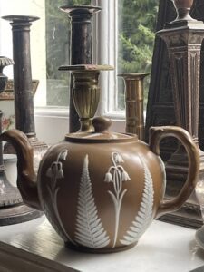 Jasper ware teapot, 19th century, probably Satffordshire