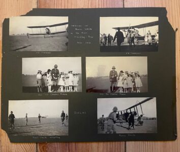 ROSS MACPHERSON SMITH landing the first Handley Page Bomber in Delhi in 1918, original phootographs