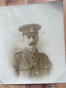A large portrait of a Sergeant of the Royal West Kent Regiment. A large portrait of a Sergeant of the Royal West Kent Regiment.