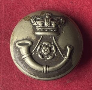3rd West York (Light Infantry) Militia white metal 23mm c 1850s 3rd West York (Light Infantry) Militia white metal 23mm c 1850s