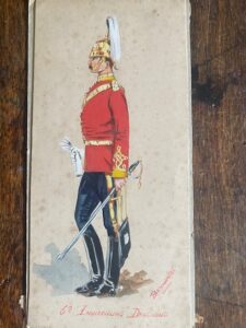 6th Inniskilling Dragoons. Late Victorian coloured print of an Irish officer.