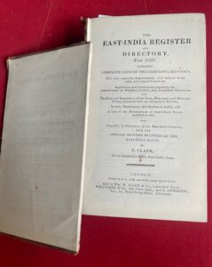 East India Register 1839. A working copy of a key edition showing the Indian Army as it was at the start of the First Afghan War of 1838-42.