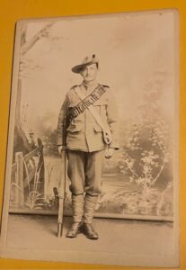 Imperial Yeomanry trooper in service dress, a cabinet card