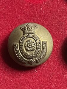 Yorkshire Dragoons. trooper's 24mm brass button, late Victorian