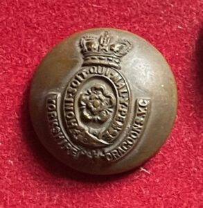 Yorkshire Dragoons. officer's 24mm button, late Victorian