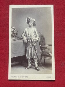 MUDHOL. A good cdv portrait of the young Vyankatrao II, Chief of Mudhol MUDHOL. A good cdv portrait of the young Vyankatrao II, Chief of Mudhol